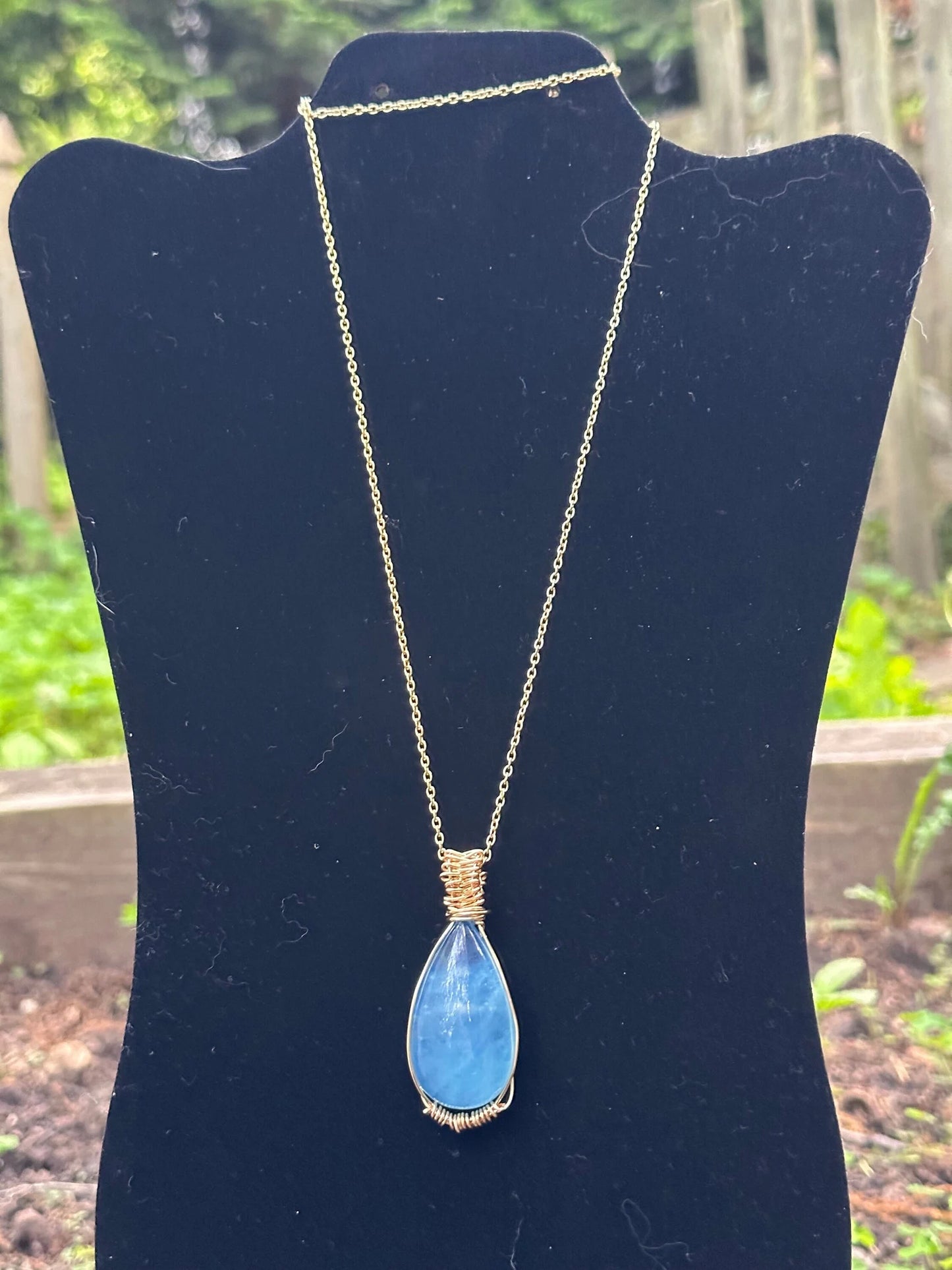 Blue Aquamarine Necklace