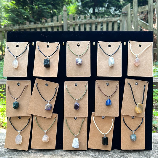 Crystal and gemstone necklaces